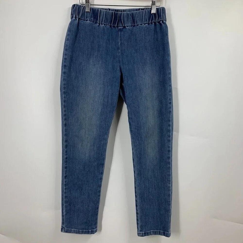 Soft Surroundings Women's Cotton Stretch High Rise Denim Jeans Size PM
